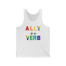 Load image into Gallery viewer, Ally is a Verb Unisex Jersey Tank