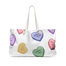 Load image into Gallery viewer, Love is a Verb Weekender Bag