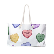 Load image into Gallery viewer, Love is a Verb Weekender Bag