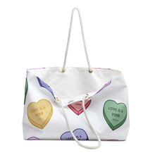 Load image into Gallery viewer, Love is a Verb Weekender Bag