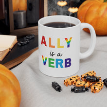 Load image into Gallery viewer, Ally is a Verb Rainbow Mug