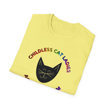 Load image into Gallery viewer, Childless Cat Ladies Against Fascism Unisex T-Shirt