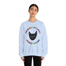 Load image into Gallery viewer, Childless Cat Ladies Against Fascism Unisex Sweatshirt