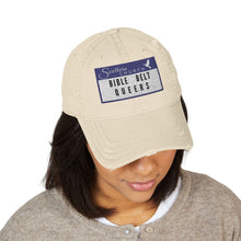 Load image into Gallery viewer, Embroidered Bible Belt Queers Distressed Dad Hat