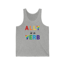 Load image into Gallery viewer, Ally is a Verb Unisex Jersey Tank
