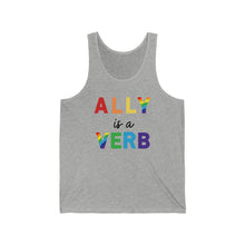 Load image into Gallery viewer, Ally is a Verb Unisex Jersey Tank