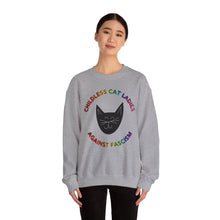 Load image into Gallery viewer, Childless Cat Ladies Against Fascism Unisex Sweatshirt