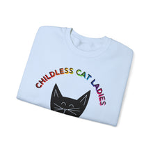 Load image into Gallery viewer, Childless Cat Ladies Against Fascism Unisex Sweatshirt
