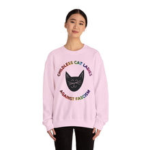 Load image into Gallery viewer, Childless Cat Ladies Against Fascism Unisex Sweatshirt