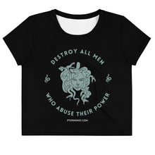 Load image into Gallery viewer, Medusa Destroy All Men Crop Tee