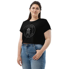 Load image into Gallery viewer, Screaming Into The Void Black Crop Tee
