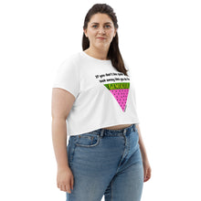 Load image into Gallery viewer, If You Don’t Like Queer Art, Look Away Like You Do for Genoc*de Crop Tee