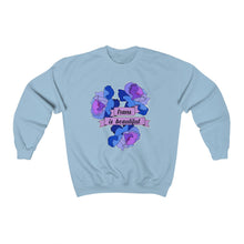 Load image into Gallery viewer, Trans is Beautiful Unisex Crewneck Sweatshirt