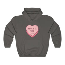 Load image into Gallery viewer, Love is a Verb Hooded Sweatshirt