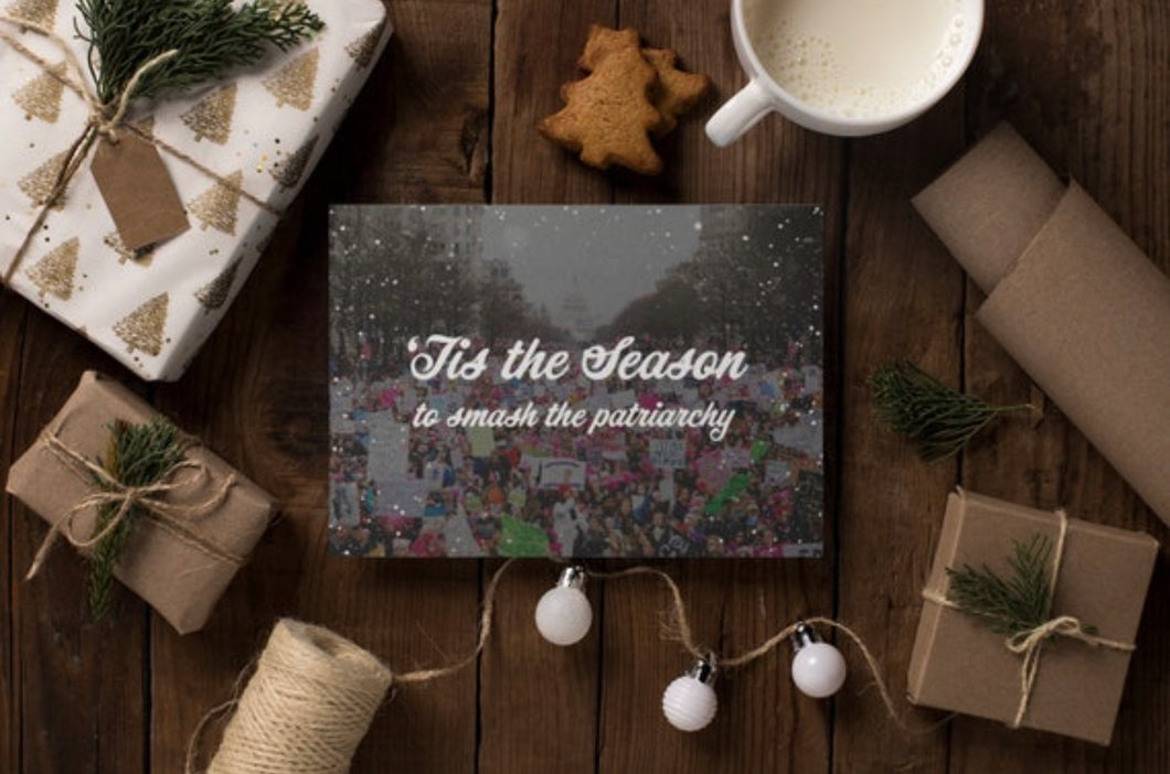 ‘Tis the Season to Smash The Patriarchy Holiday Card 10 Pack