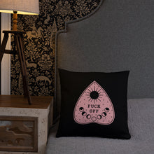 Load image into Gallery viewer, Fuck Off Ouiji Planchette Pillow