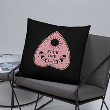 Load image into Gallery viewer, Fuck Off Ouiji Planchette Pillow