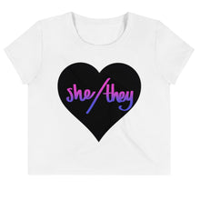 Load image into Gallery viewer, She / They Pronoun Crop Top