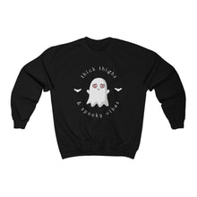 Load image into Gallery viewer, Thick Thighs Spooky Vibes Unisex Sweatshirt