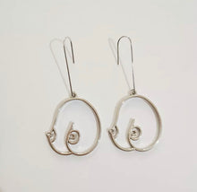 Load image into Gallery viewer, Silver Boob Earrings
