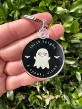 Load image into Gallery viewer, Thick Thighs Spooky Vibes Keychain
