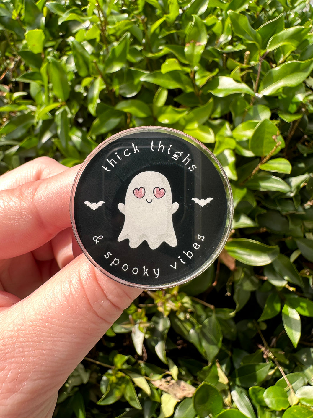 Thick Thighs Spooky Vibes Pin