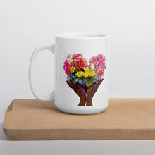 Load image into Gallery viewer, Floral Rainbow Heart Mug