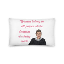 Load image into Gallery viewer, RBG Ruth Bader Ginsburg Quote Pillow