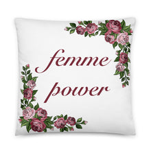 Load image into Gallery viewer, Femme Power Rose Pillow