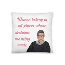 Load image into Gallery viewer, RBG Ruth Bader Ginsburg Quote Pillow