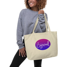 Load image into Gallery viewer, Bisexual Pride Large organic tote bag