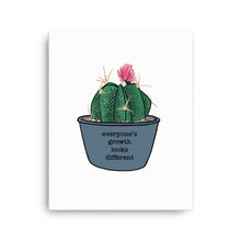Load image into Gallery viewer, Everyone’s Growth Looks Different Succulent Canvas Print
