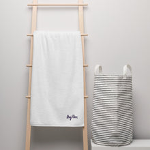 Load image into Gallery viewer, They Them Embroidered Oversized Turkish cotton towel