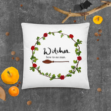 Load image into Gallery viewer, Witches Bow to No Man Pillow