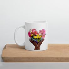 Load image into Gallery viewer, Floral Rainbow Heart Mug