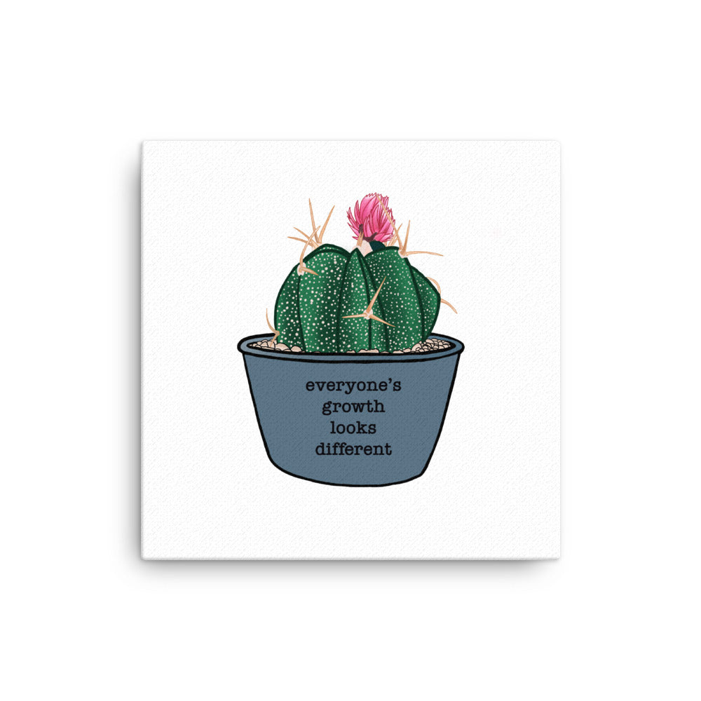 Everyone’s Growth Looks Different Succulent Canvas Print