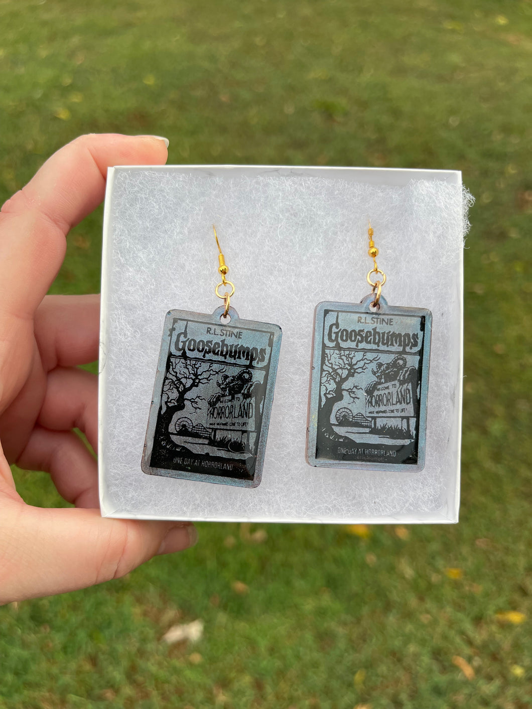 Blue / Purple Goosebumps Earrings