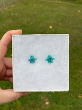 Load image into Gallery viewer, Teal Ghost Earrings
