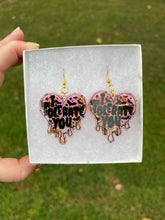 Load image into Gallery viewer, Pink &amp; Gold I Tolerate You Earrings
