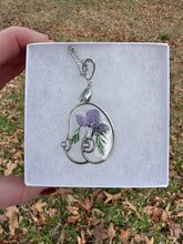 Load image into Gallery viewer, Purple &amp; Green Floral Boob Necklace
