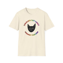 Load image into Gallery viewer, Childless Cat Ladies Against Fascism Unisex T-Shirt
