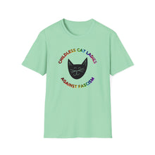 Load image into Gallery viewer, Childless Cat Ladies Against Fascism Unisex T-Shirt
