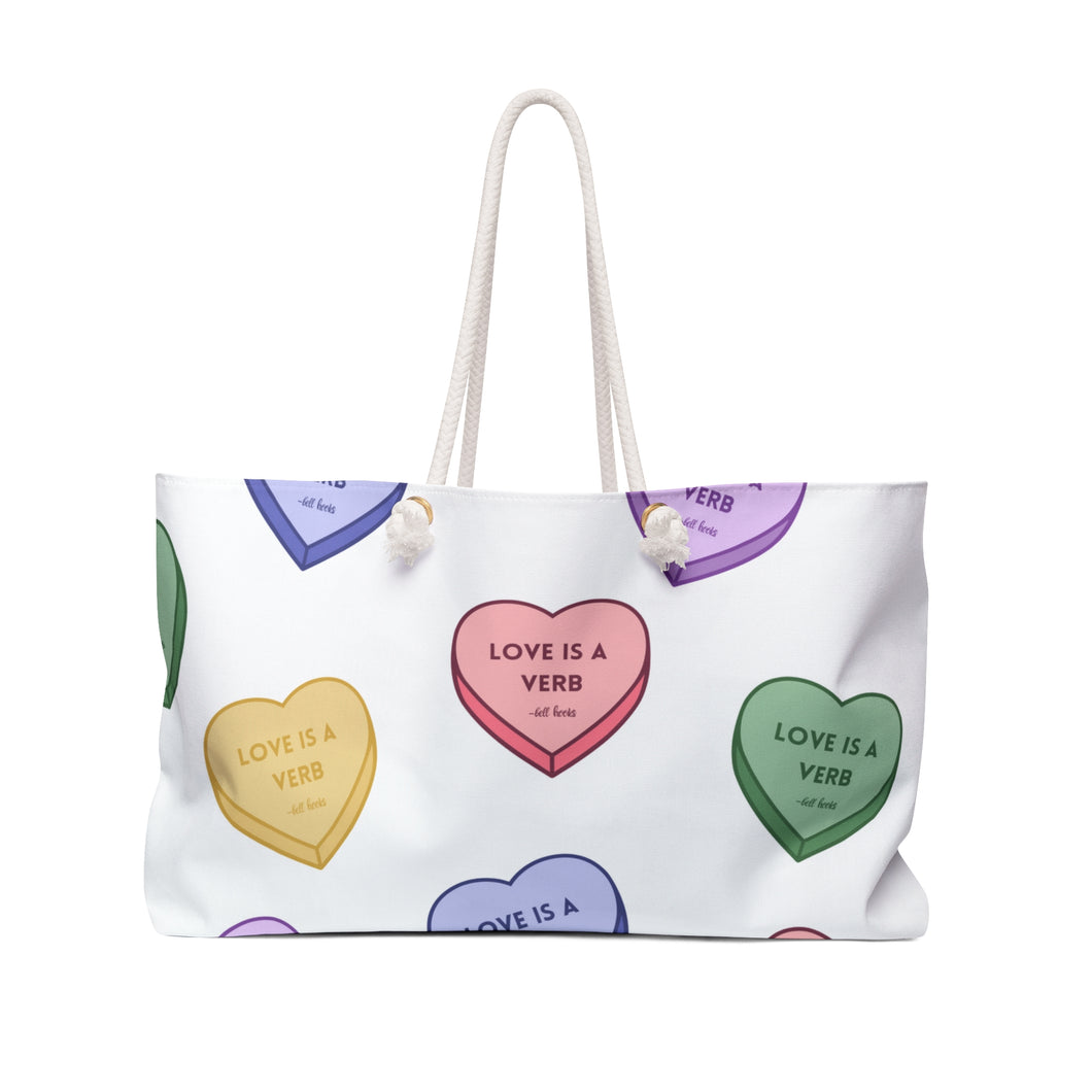 Love is a Verb Weekender Bag