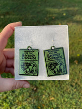 Load image into Gallery viewer, Dark Green Handbook of the Recently Deceased Earrings
