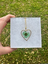 Load image into Gallery viewer, Green Floral Heart Necklace
