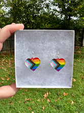 Load image into Gallery viewer, Intersectional Pride Heart Earrings
