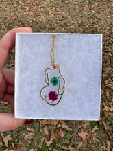 Load image into Gallery viewer, Turquoise &amp; Burgundy Floral Body Necklace
