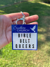 Load image into Gallery viewer, Bible Belt Queers Church Marquee Keychain
