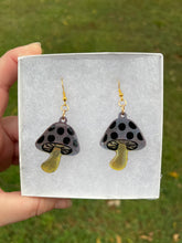 Load image into Gallery viewer, Blue &amp; Green Mushroom Earrings
