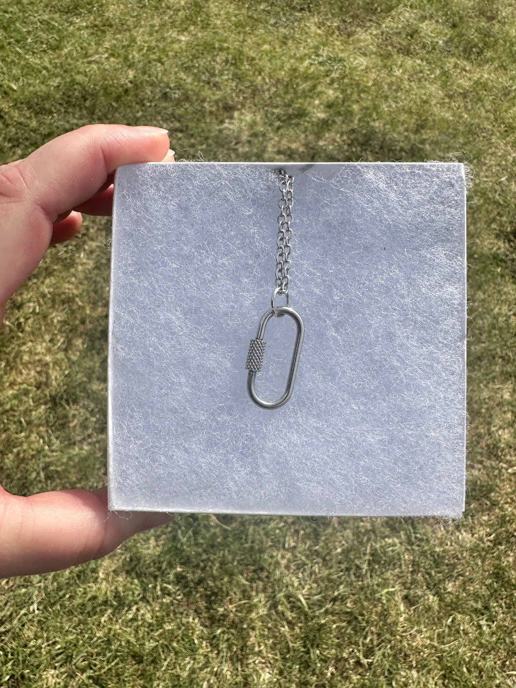 Silver Carabiner Necklace